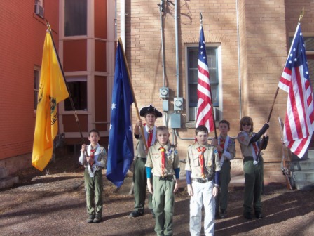 Troop 53 Scouts ready for the Veterans Day Parade